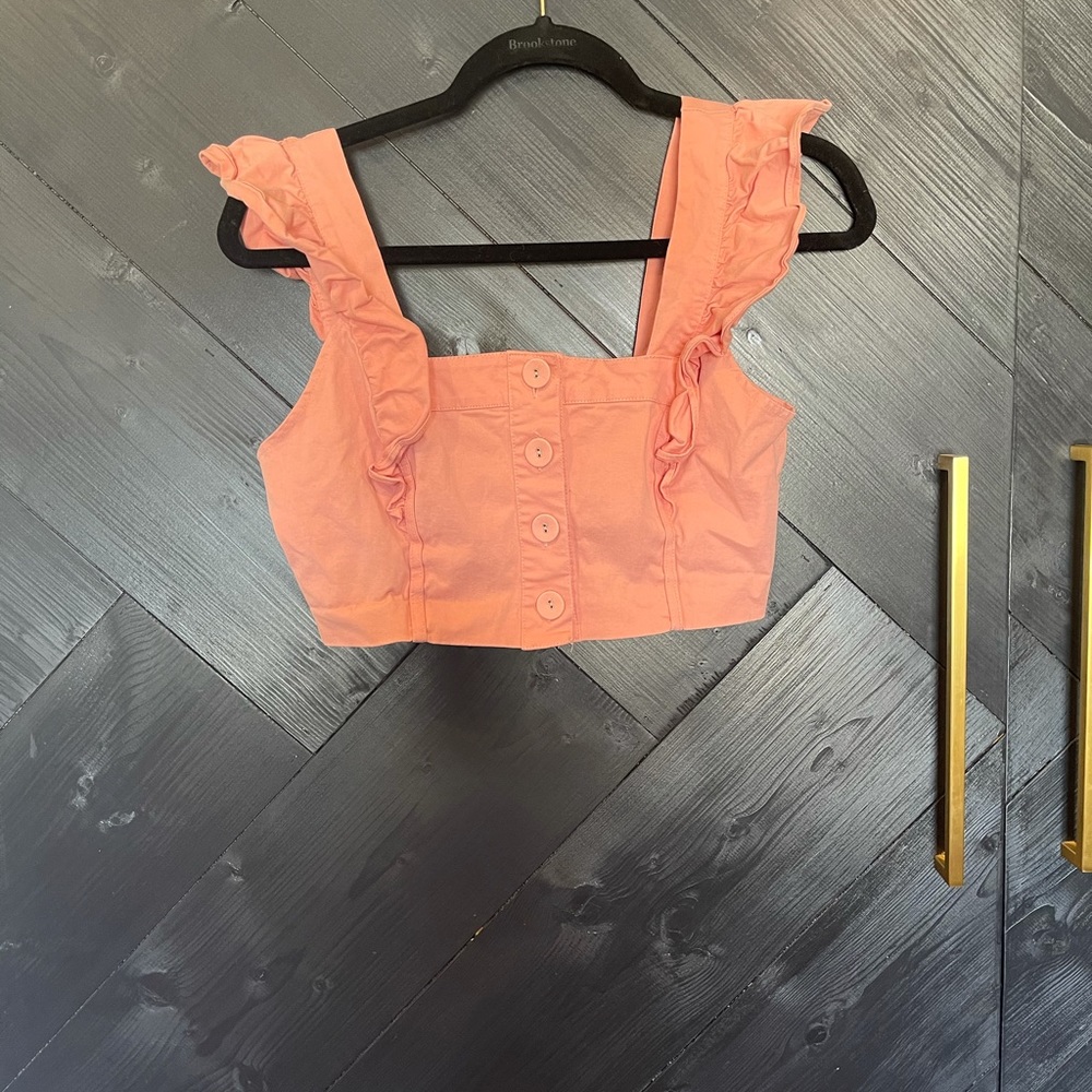 ASOS Lost Ink crop top. Pink.